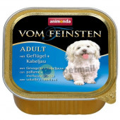 Кучешки пастет Vom Feinsten Forest- 150 гр. деликатесен пастет за пораснали кучета, от 1 година, с птиче месо и окенаска треска
